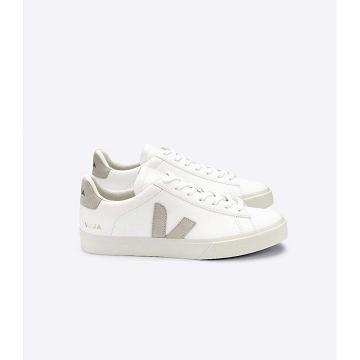 Veja CAMPO CHROMEFREE Men's Low Tops Sneakers White/Beige | NZ 203KOR